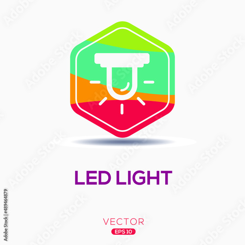 Creative (LED Light) Icon ,Vector sign.