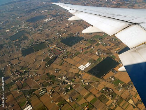 Sunny aerial view of the Guanyin District, Taoyuan City photo