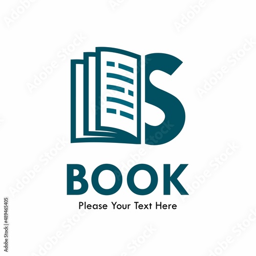 letter s with book logo template illustration. suitable for education, brand, website etc.
