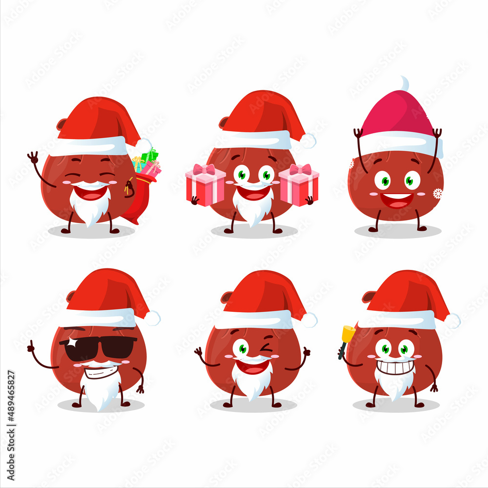 Santa Claus emoticons with red bag cartoon character Santa Claus emoticons with red bag cartoon character
