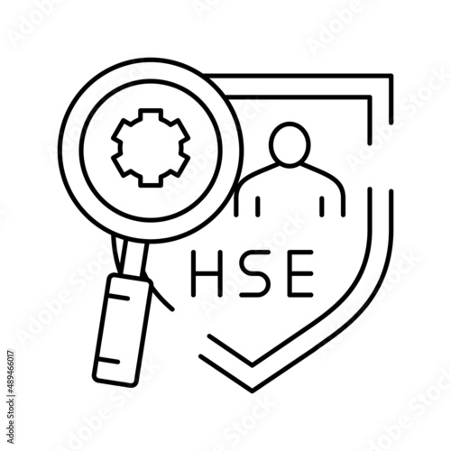 health safety environment line icon vector illustration