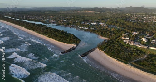 Mooball Creek mouth at Pottsville