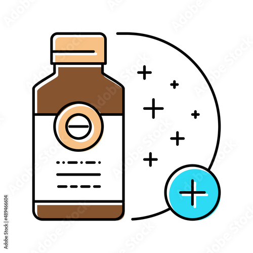 skin regeneration medicament color icon vector illustration