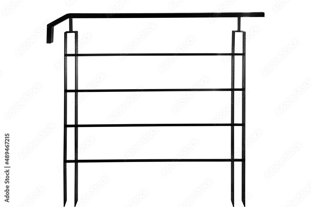 Steel railing isolated on white background Steel railing isolated on white background