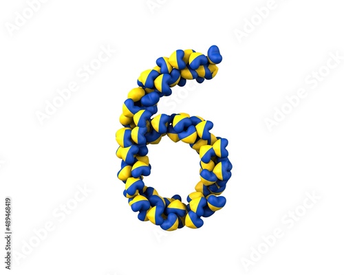 Ukraine Heart Themed Font Number 6