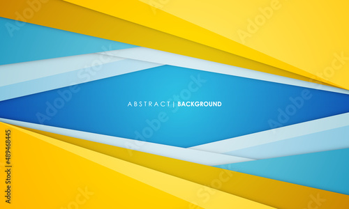 Modern abstract background blue and yellow color