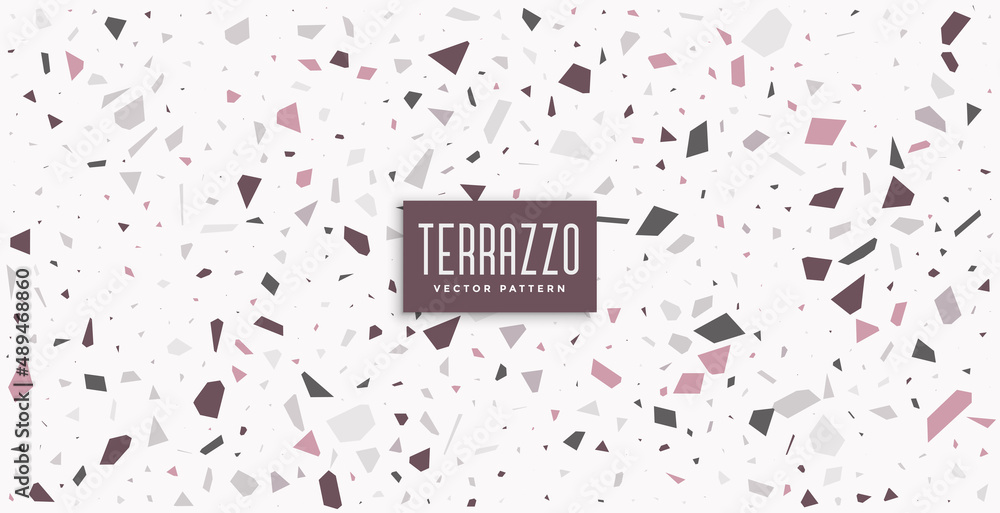 Obraz premium white classic terrazo pattern floor tiles background