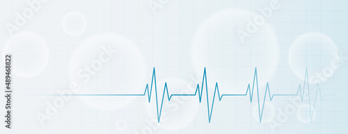 healthcare medical concept banner with lifeline