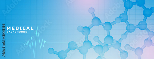 medical molecules chemistry science banner design