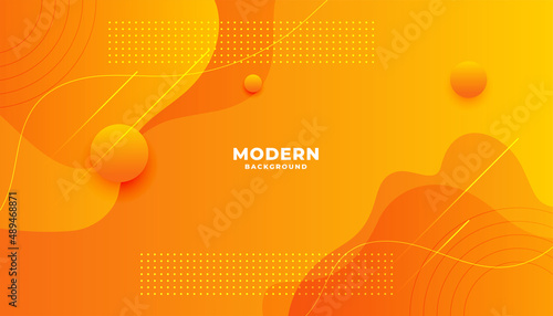 orange background with modern fluid gradient shapes