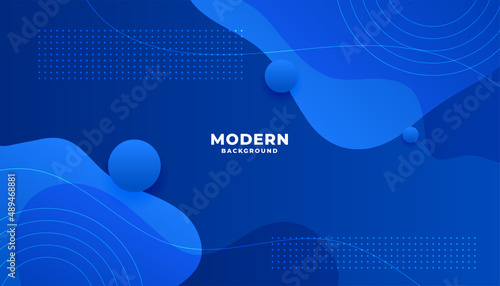 modern fluid blue background with wavy shapes
