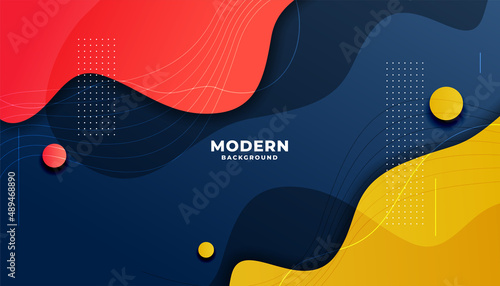 trendy modern fluid gradients wave shapes background