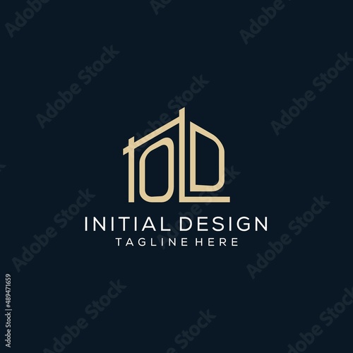 Initial OD logo, clean and modern architectural and construction logo design
