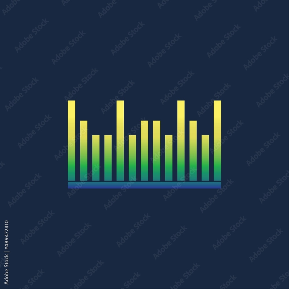 Sound waves vector illustration design template Sound waves vector illustration design template