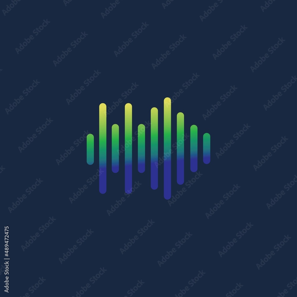 Sound waves vector illustration design template Sound waves vector illustration design template