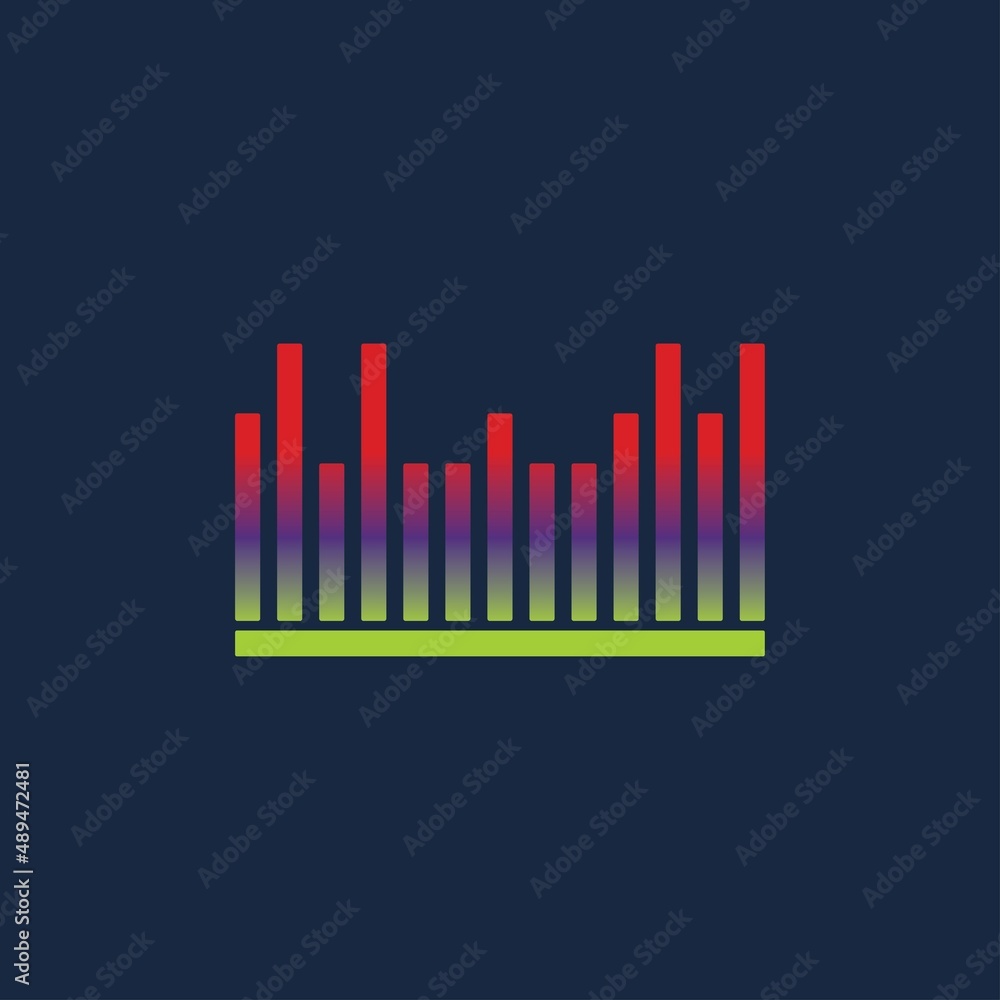 Sound waves vector illustration design template Sound waves vector illustration design template