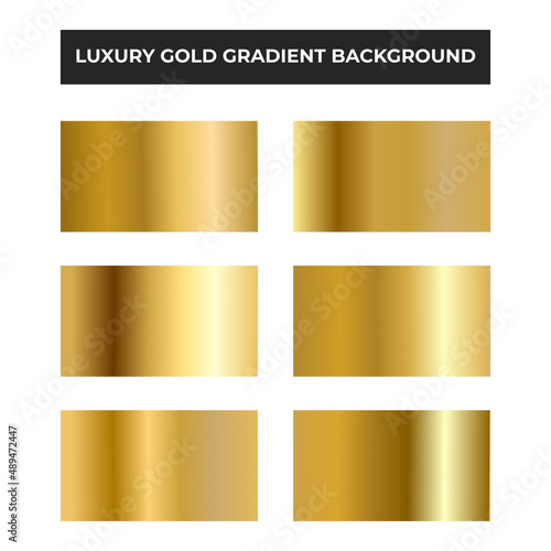 Collection of luxury gold gradient background.
