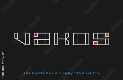 lining modern creative minimal futuristic alphabet small letter logo design