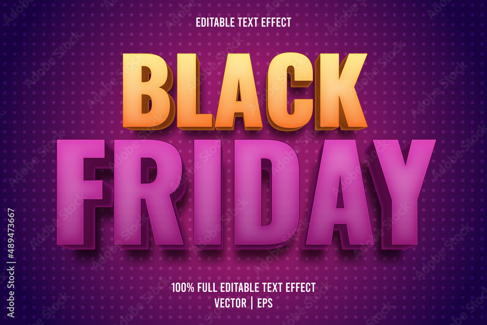 Black friday editable text effect cartoon style Black friday editable text effect cartoon style