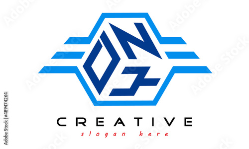 DNY three letter monogram type emblem badge with wings logo vector template.