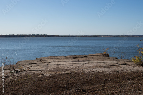 overlooking the lake