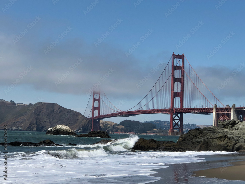 Fototapeta premium golden gate bridge city
