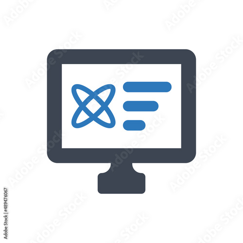 Atom research icon