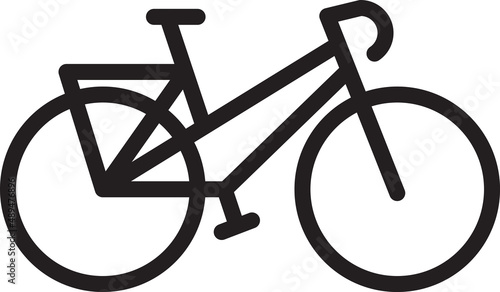 bicycle line icon, editable stroke and color.