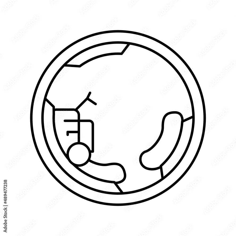 monowheel motorbike line icon vector illustration monowheel motorbike line icon vector illustration