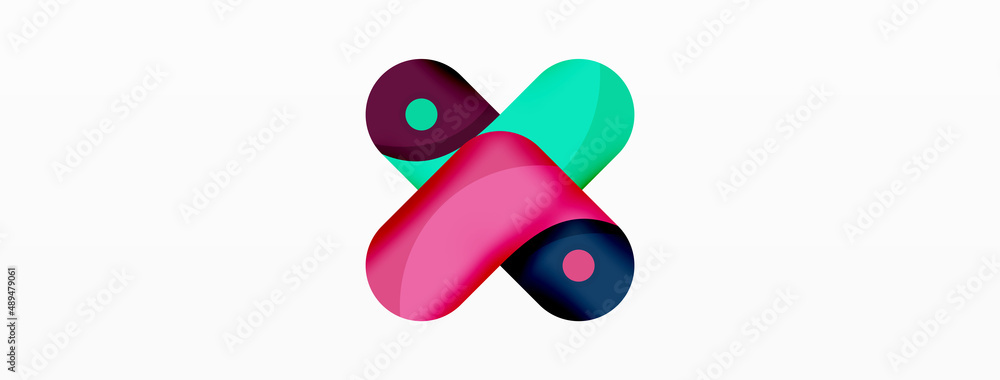 Creative geometric wallpaper. Round arrow shape minimal geometric background. Techno business template for wallpaper, banner, background or landing Creative geometric wallpaper. Round arrow shape minimal geometric background. Techno business template for wallpaper, banner, background or landing