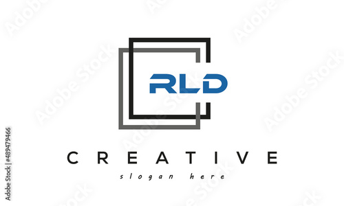 RLD creative square frame three letters logo photo
