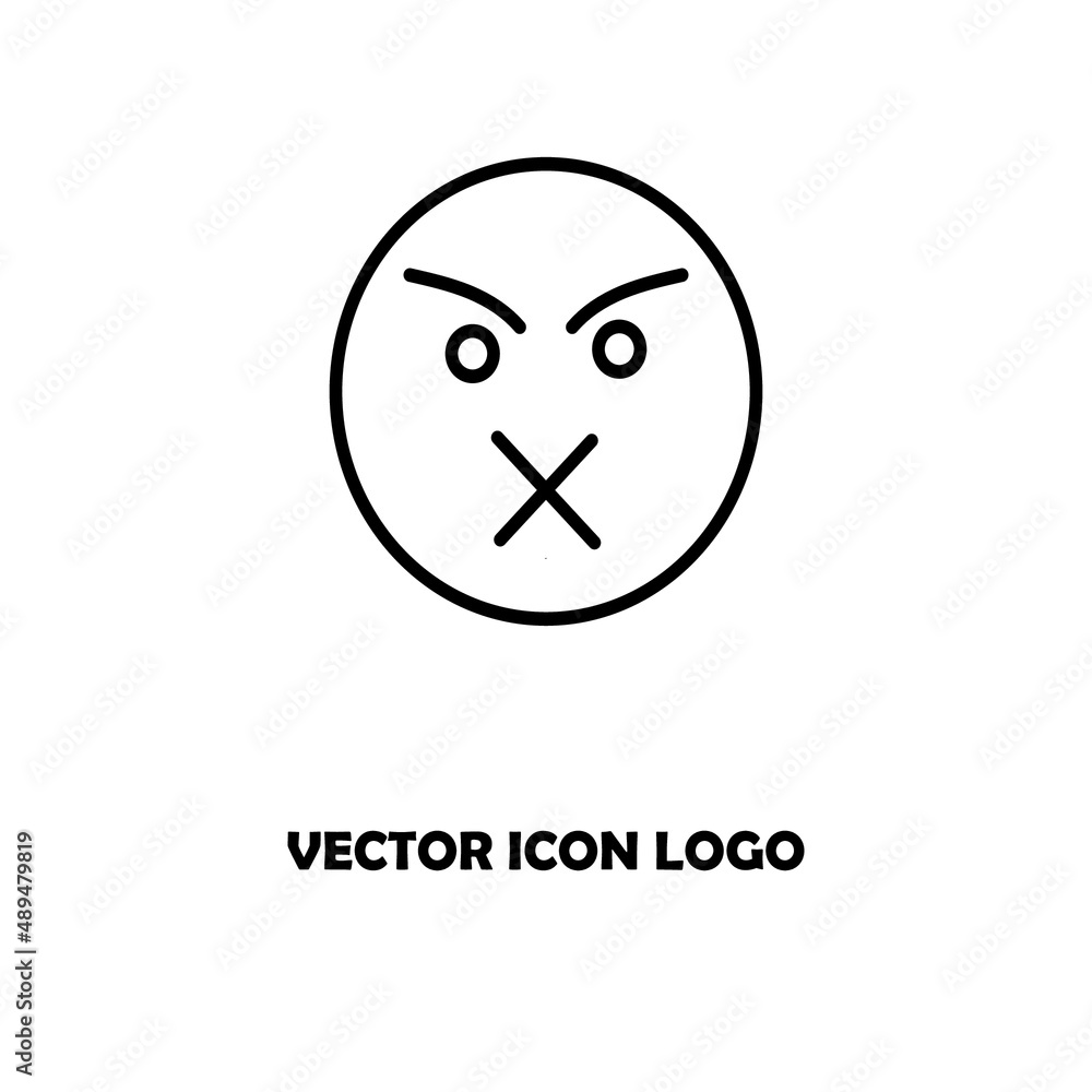 Fototapeta premium pouting face emoji