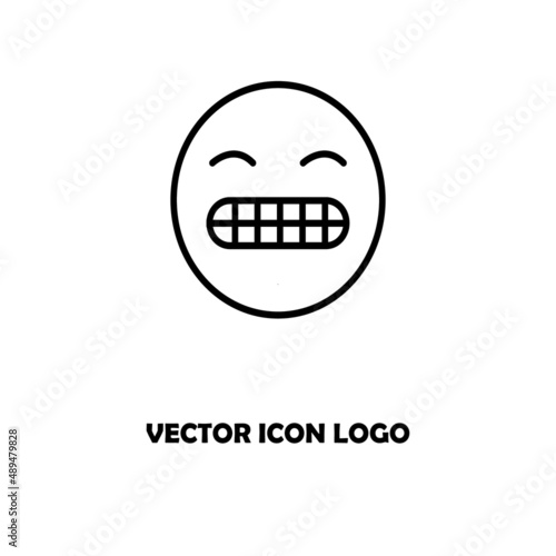 grimacing face smile