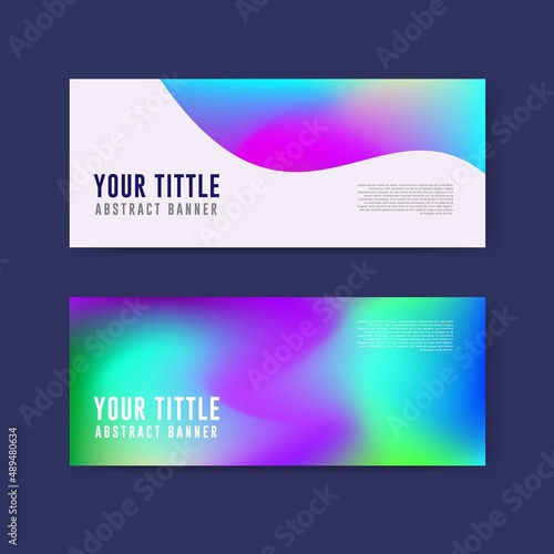 Abstract gradient color banner template.