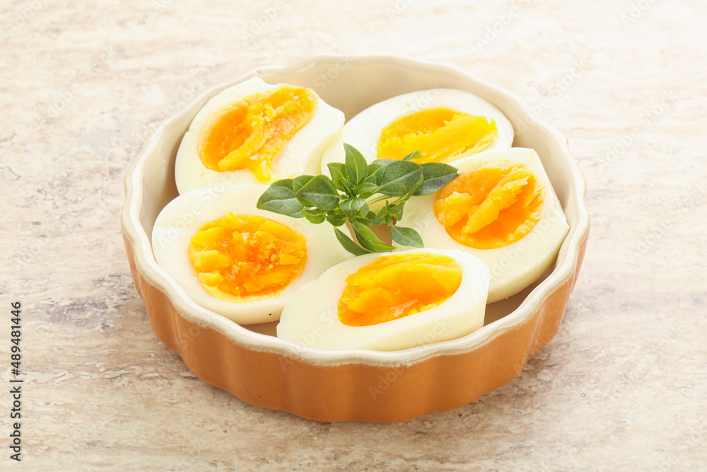 Boiled chicken egg for breakfast Boiled chicken egg for breakfast