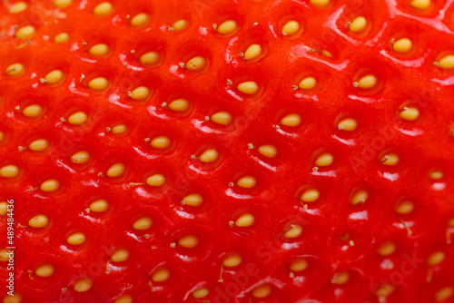 Macro of strawberry.