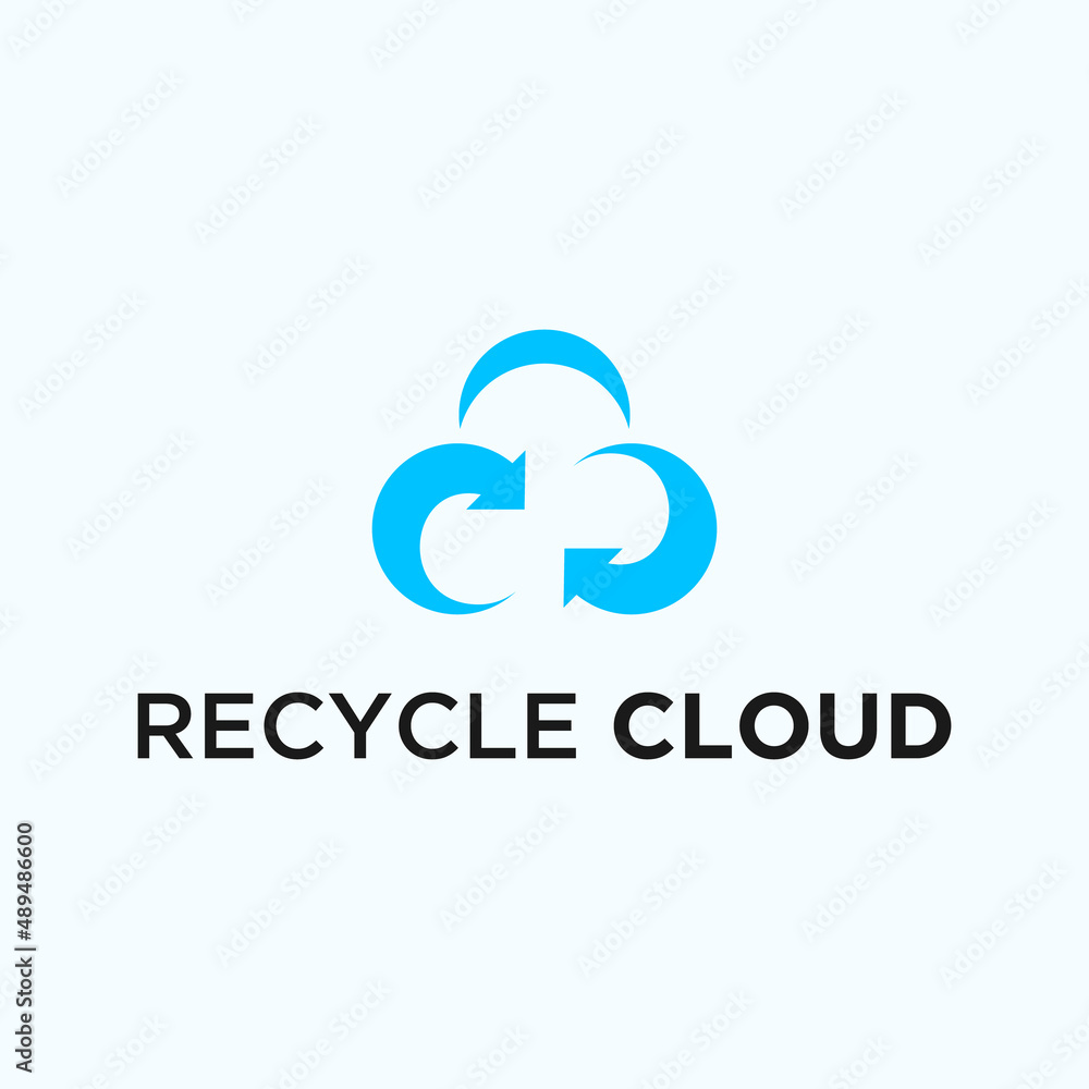 cloud recycle logo. technology logo cloud recycle logo. technology logo