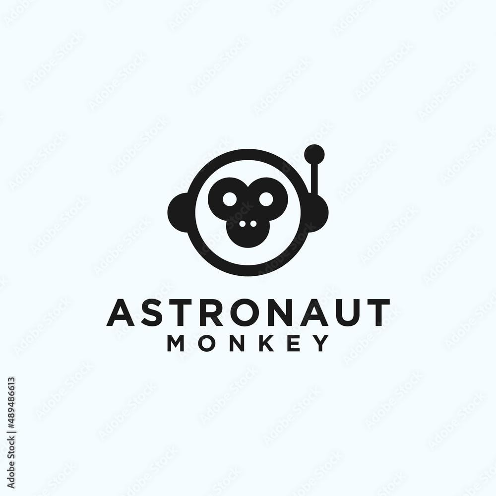 astronaut monkey logo. space logo astronaut monkey logo. space logo