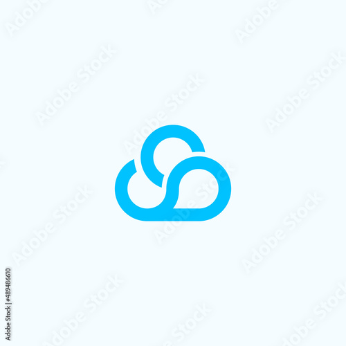 cloud p logo. initials logo