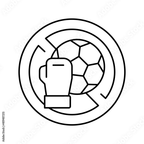 contraindicated sport exercises line icon vector illustration