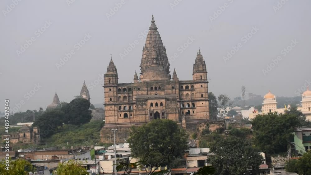 Jahangir Mahal (Orchha Fort) in Orchha, Madhya Pradesh, India, Jahangir Mahal or Orchha Palace is citadel and garrison located in Orchha. Madhya Pradesh. India, Indian Archaeological Sites Jahangir Mahal (Orchha Fort) in Orchha, Madhya Pradesh, India, Jahangir Mahal or Orchha Palace is citadel and garrison located in Orchha. Madhya Pradesh. India, Indian Archaeological Sites