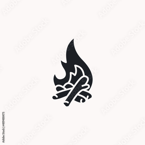 Fire logo icon design template