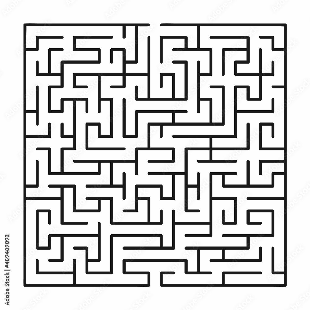 Abstract maze / labyrinth with entry and exit. Vector labyrinth 306. Abstract maze / labyrinth with entry and exit. Vector labyrinth 306.
