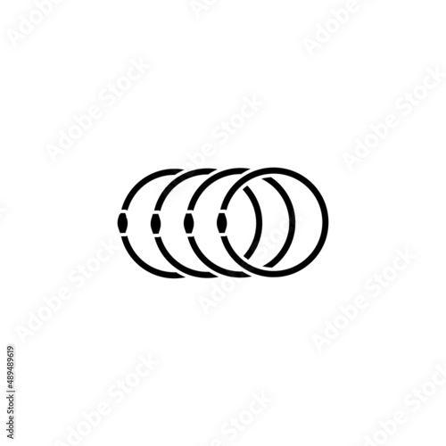 Hair Rubber icon in vector. Logotype