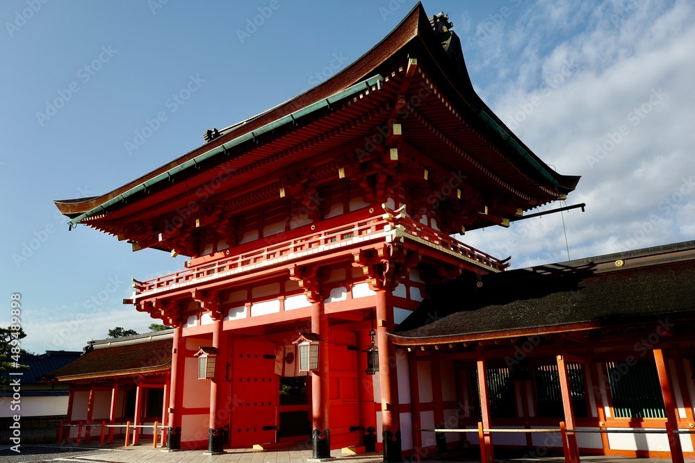 Entry of the Fushimi-inari Shrine in Kyoto Japan