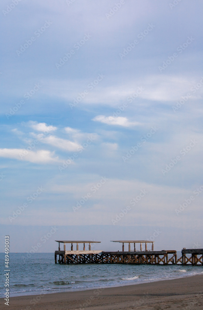 Pier on the beach in Hua Hin, Thailand