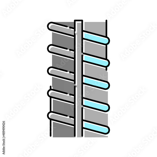 metal rebar color icon vector illustration