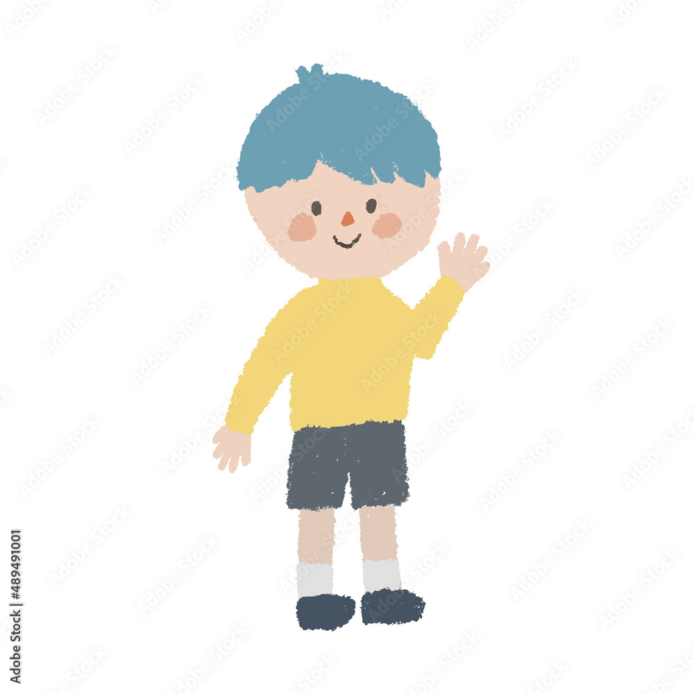 男の子の全身イラスト