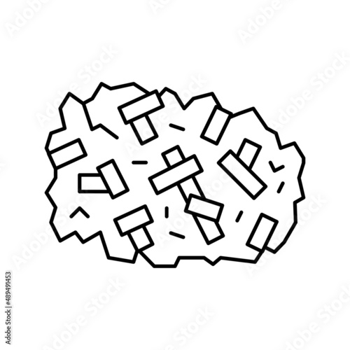 recovered paper line icon vector illustration photo