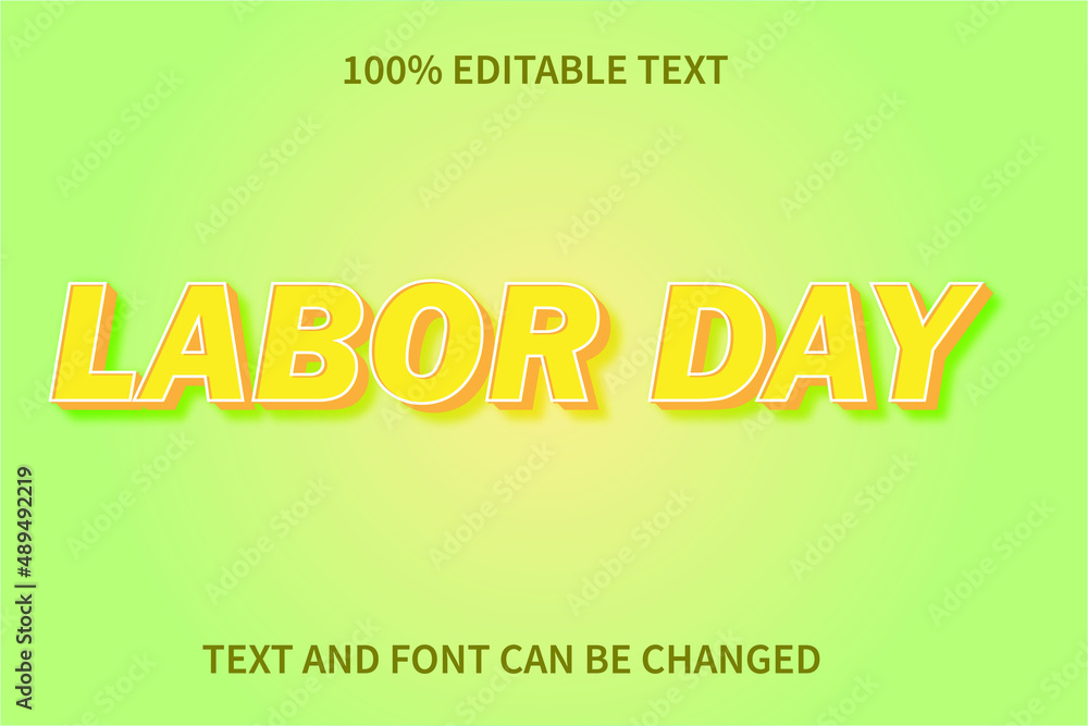 Labor Day Editable Text Effect Retro Style Labor Day Editable Text Effect Retro Style